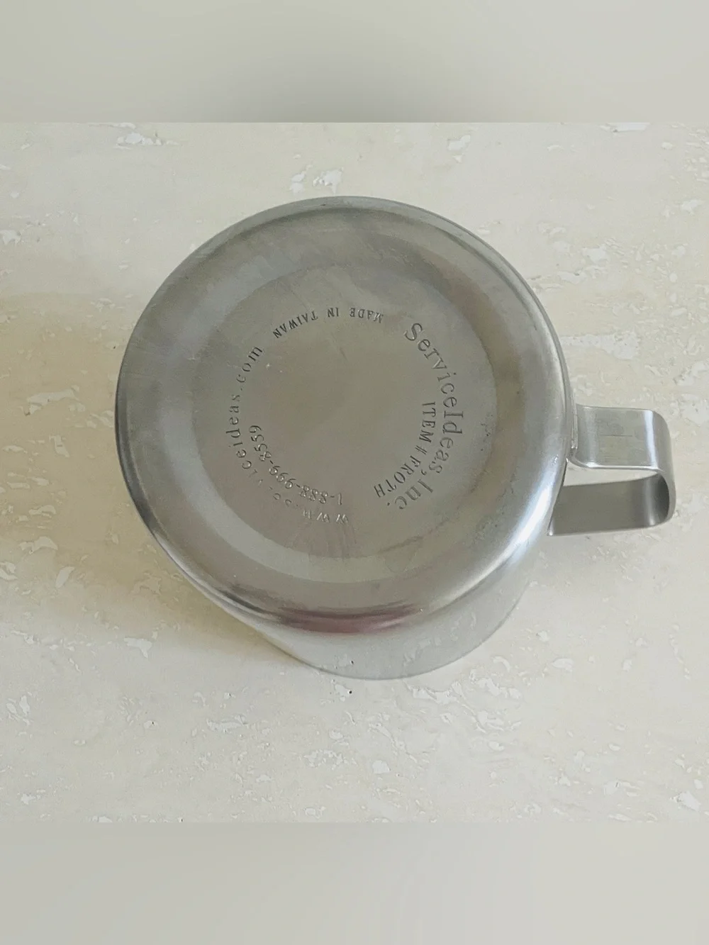 32 oz Large Milk Steamer Frother Pitcher Handle Stainless Steel Coffee Shop